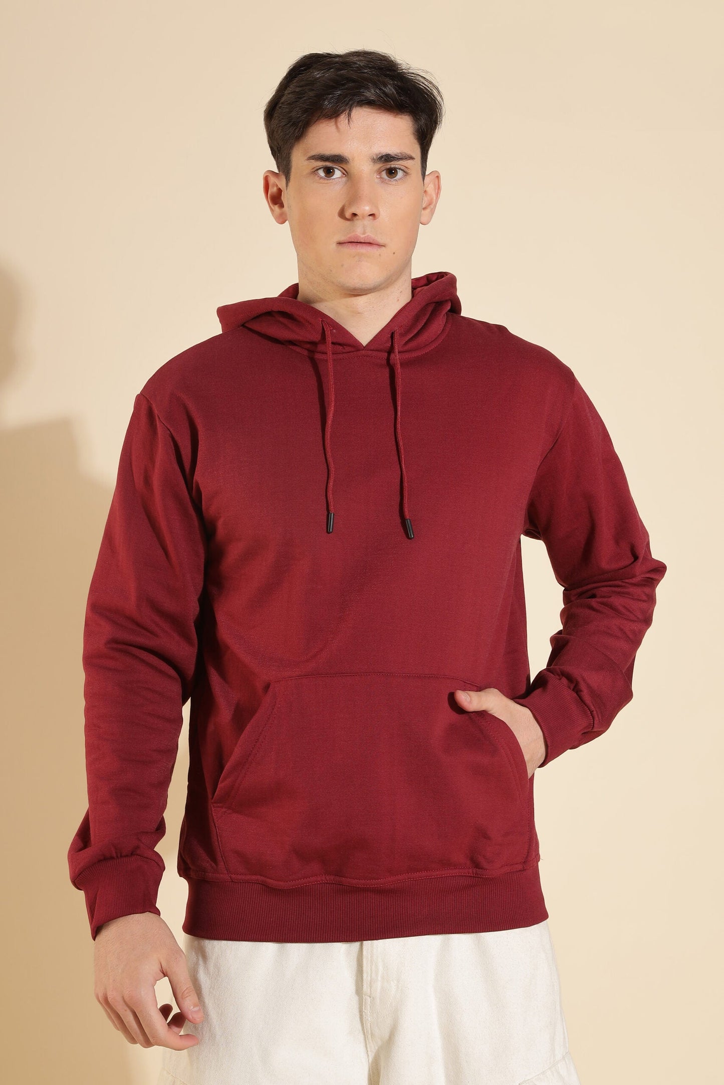 Moovio Men's Premium winter collection Maroon Hoodie