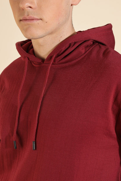 Moovio Men's Premium winter collection Maroon Hoodie