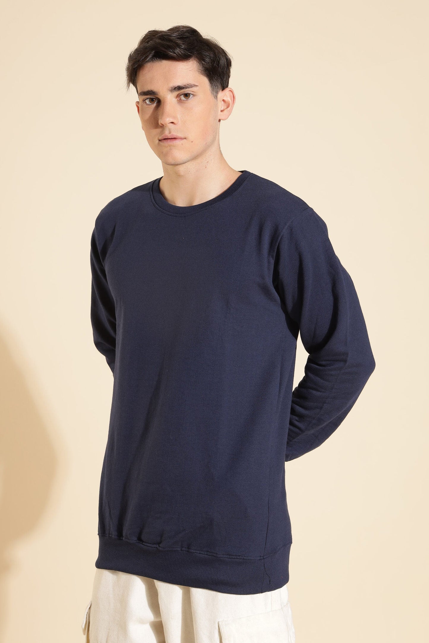 Moovio Men's Premium winter collection Dark Blue Sweatshirt