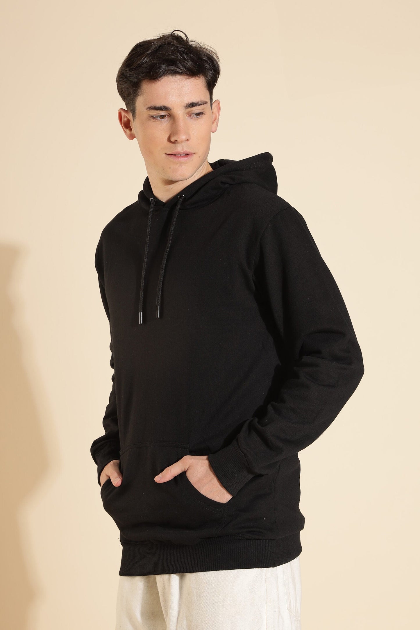 Moovio Men's Premium winter collection Black Hoodie