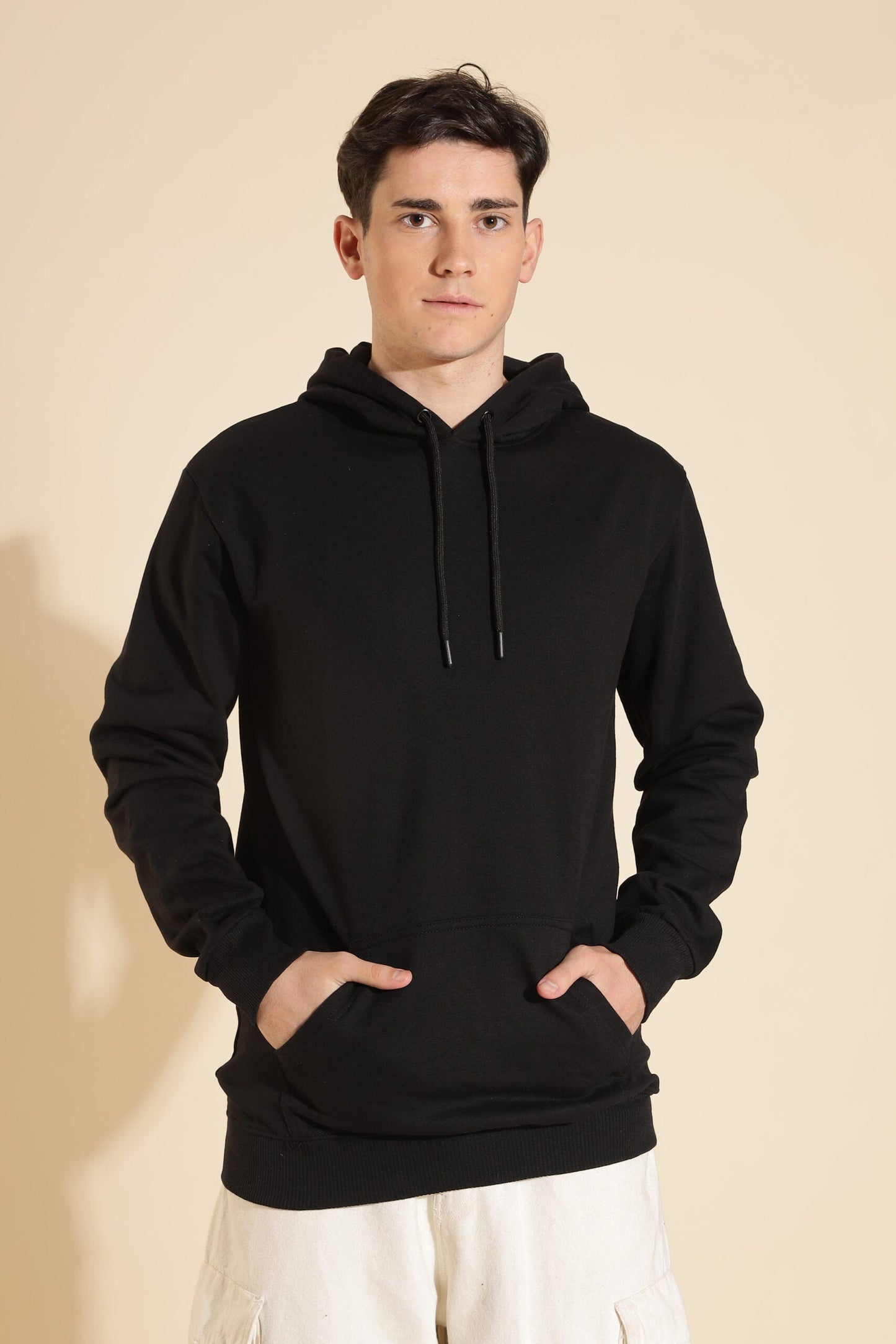 Moovio Men's Premium winter collection Black Hoodie