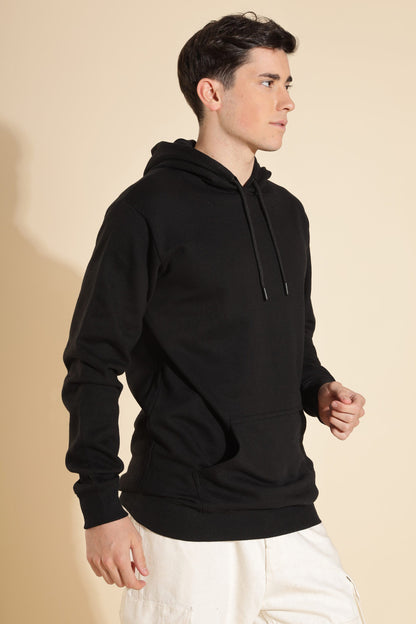 Moovio Men's Premium winter collection Black Hoodie