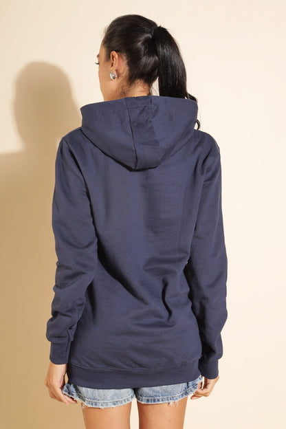 Moovio Women's Premium winter collection Dark Blue Hoodie