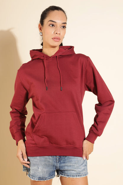 Moovio Women's Premium winter collection Maroon Hoodie