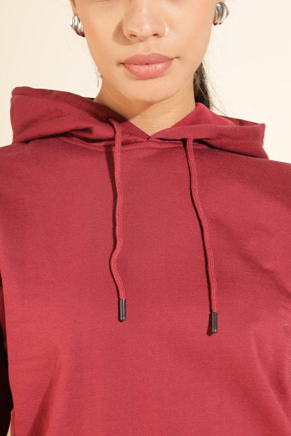 Moovio Women's Premium winter collection Maroon Hoodie