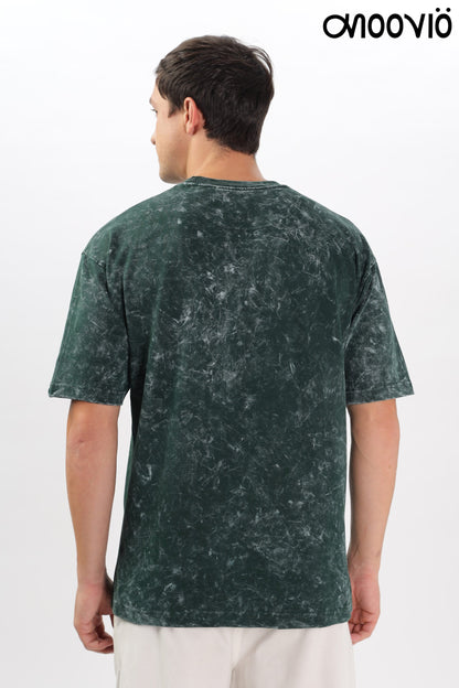 Men's Green Acid-Wash tees