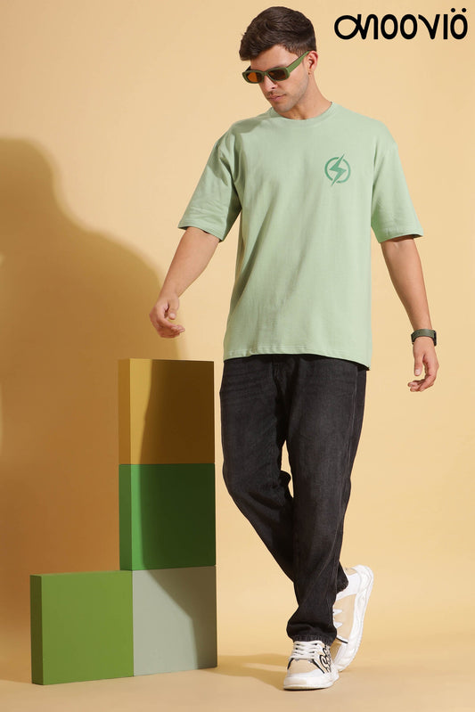 Men's Sage green color "GTTT" Premium Oversize Tee