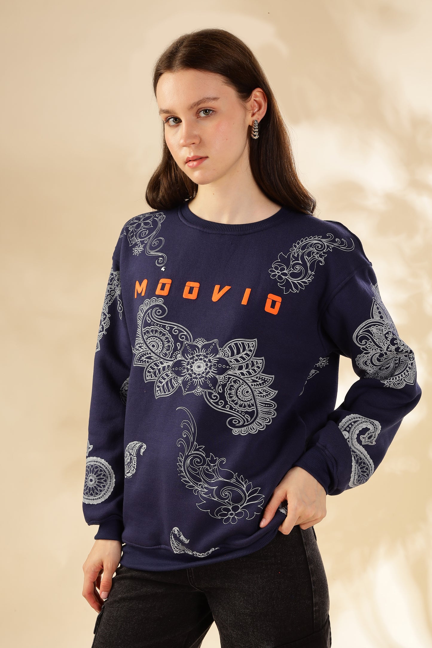 Cotton fleece premium women's winter collection oversize sweatshirt