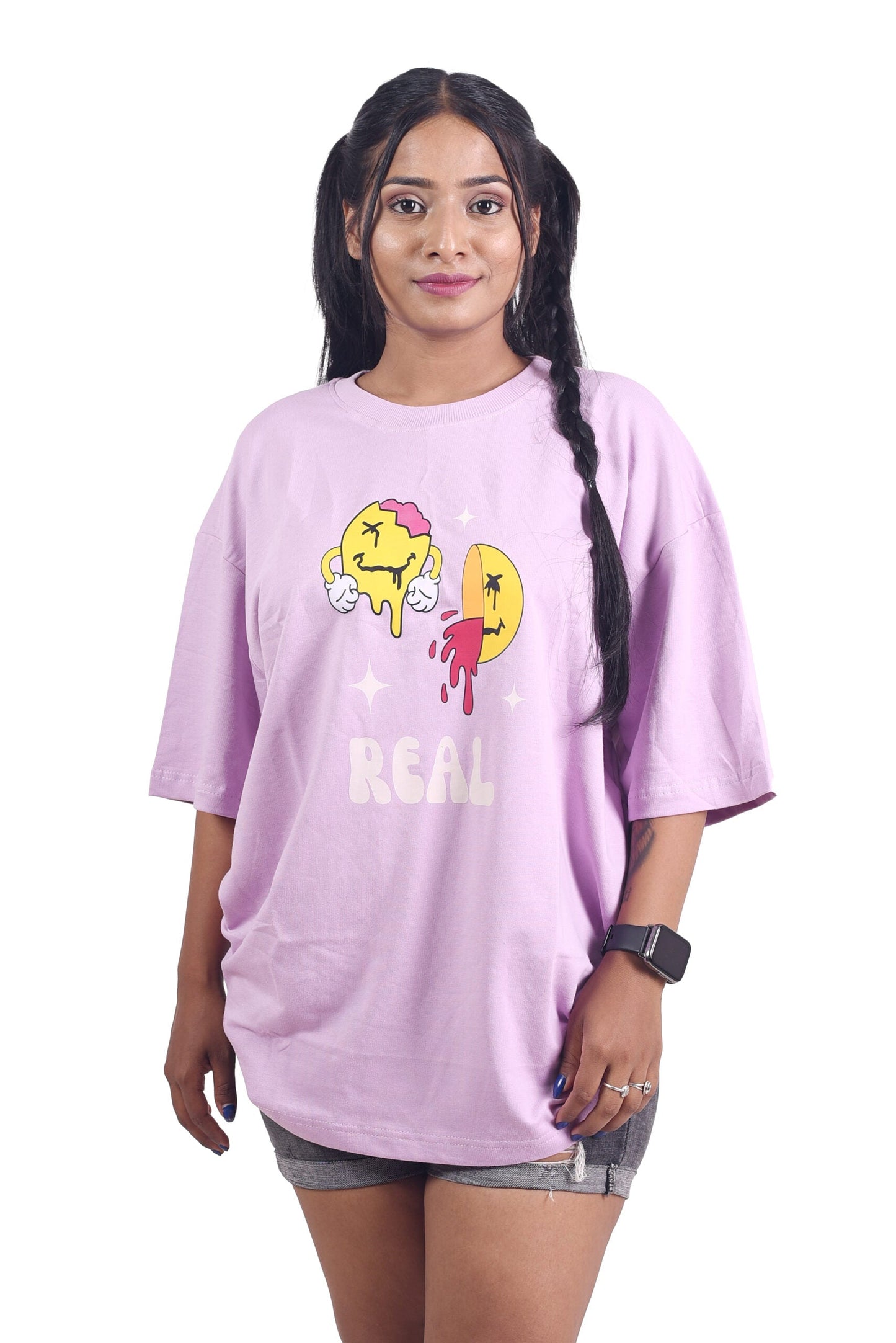 Zen-zee Lavender Color Premium Oversize Tee