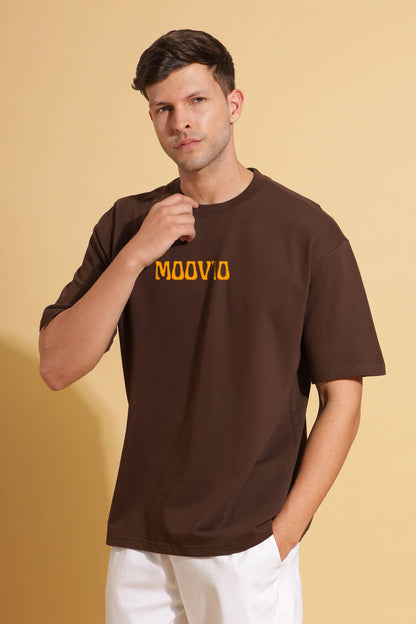 Mocha Vibe: Men's Premium Oversize Tee